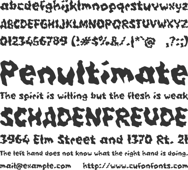 Yabrizky font preview