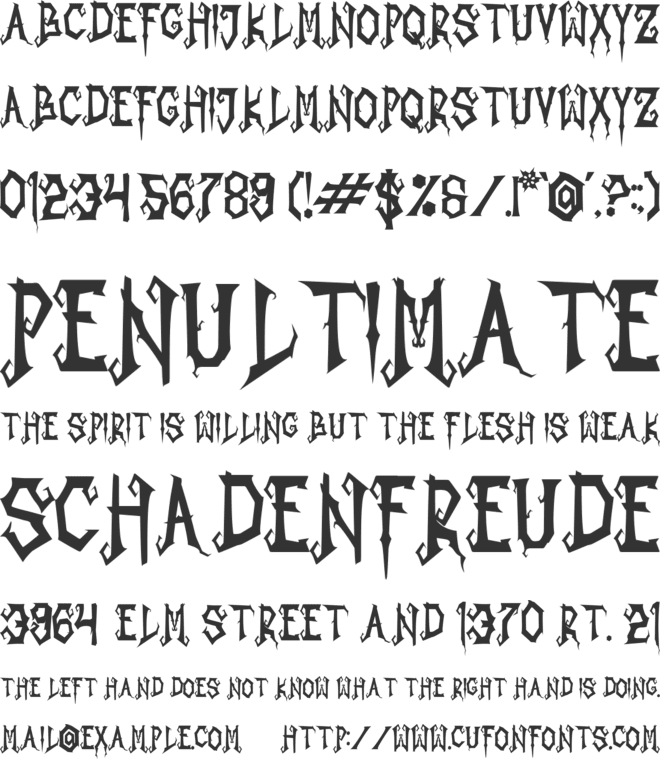 Rock Sevendie font preview
