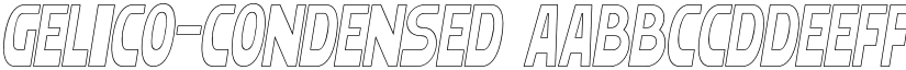 Gelico-Condensed font
