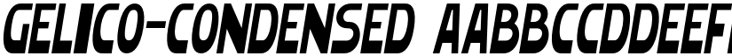 Gelico-Condensed font
