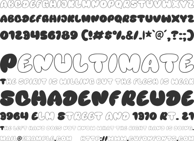 Bloombang font preview