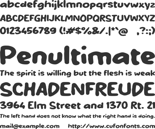 Yabonelist font preview