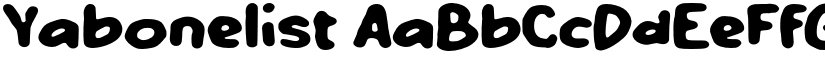 Yabonelist font download