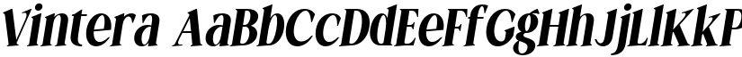 Vintera font