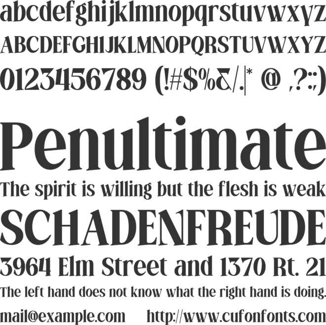 Vintera font preview