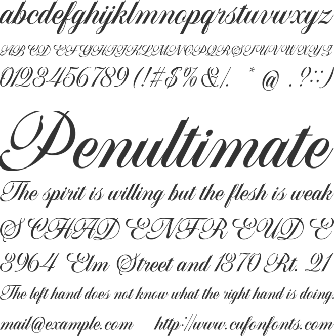 Quality Hand font preview