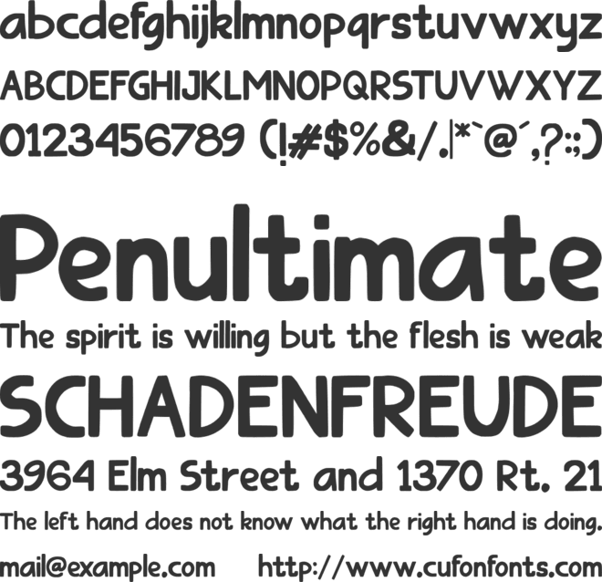 Luckywish font preview