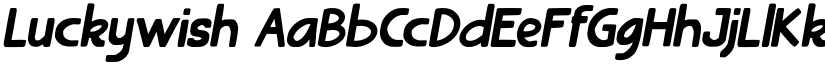 Luckywish font