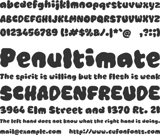 Yabadeo font preview