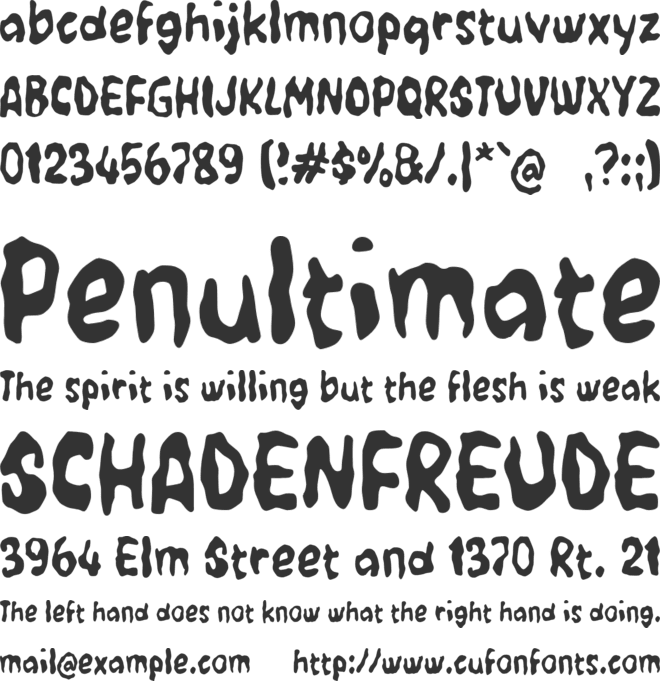 Yabontram font preview