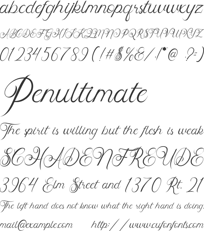 Skipten font preview