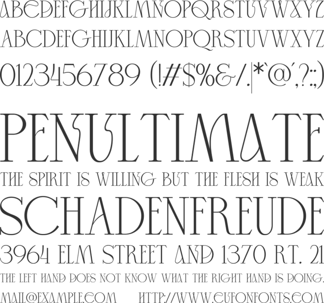 Mikaelo font preview