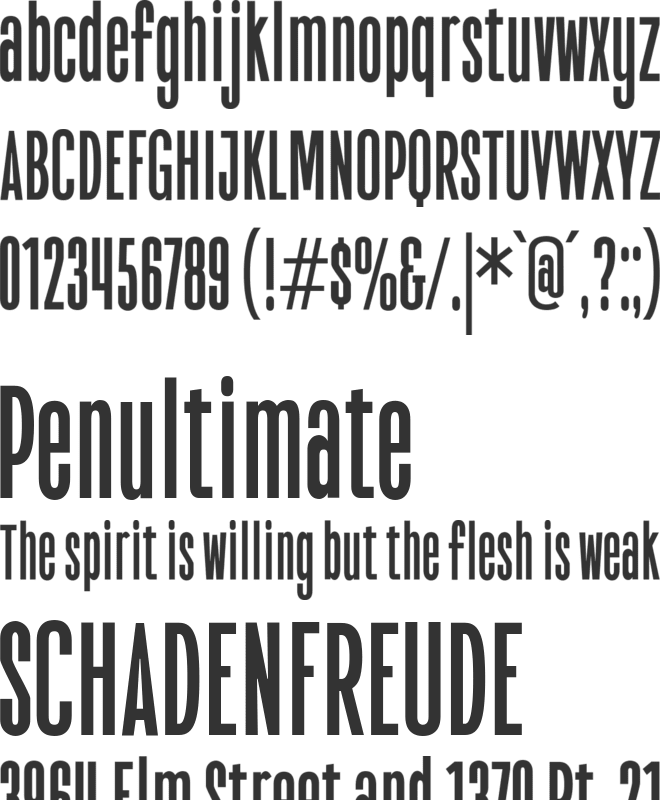 Hornset font preview