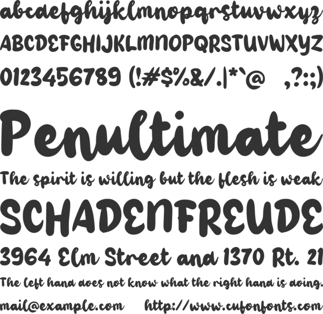 Yabagleyos font preview