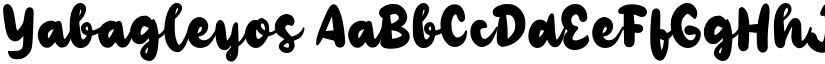 Yabagleyos font