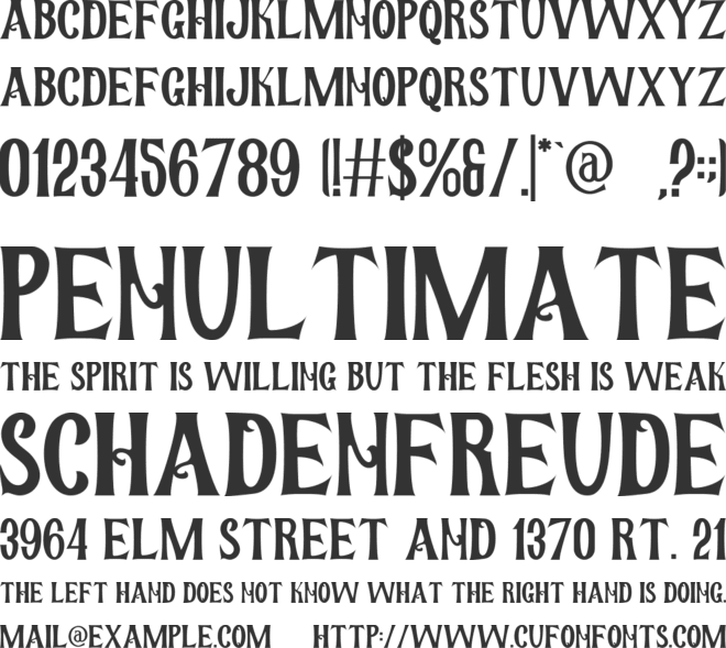 Walheim font preview