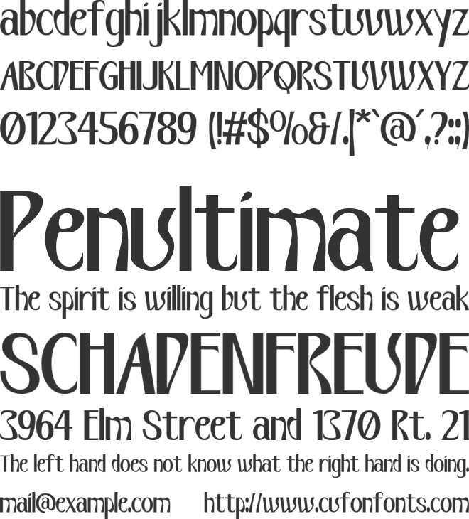 Tropical Maokai font preview