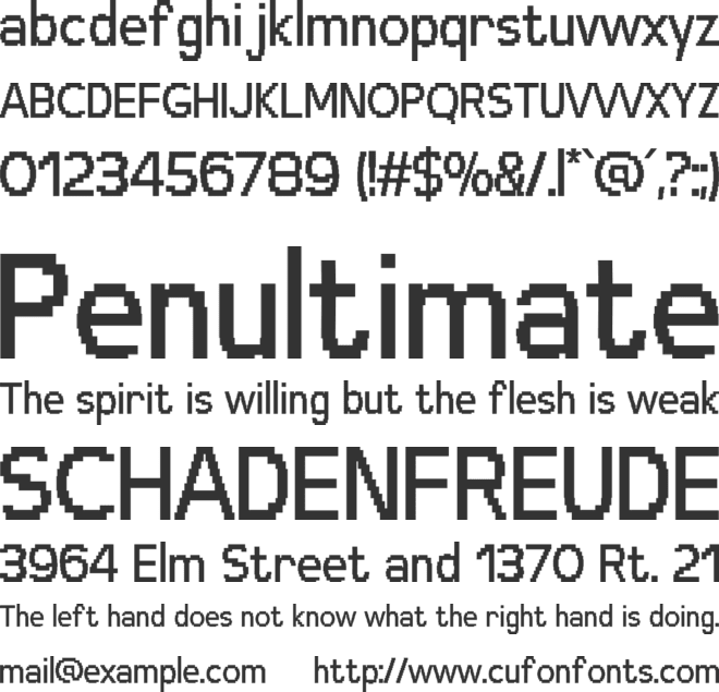 Easy Pixel font preview
