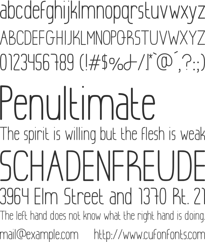 Lightly Awkward font preview