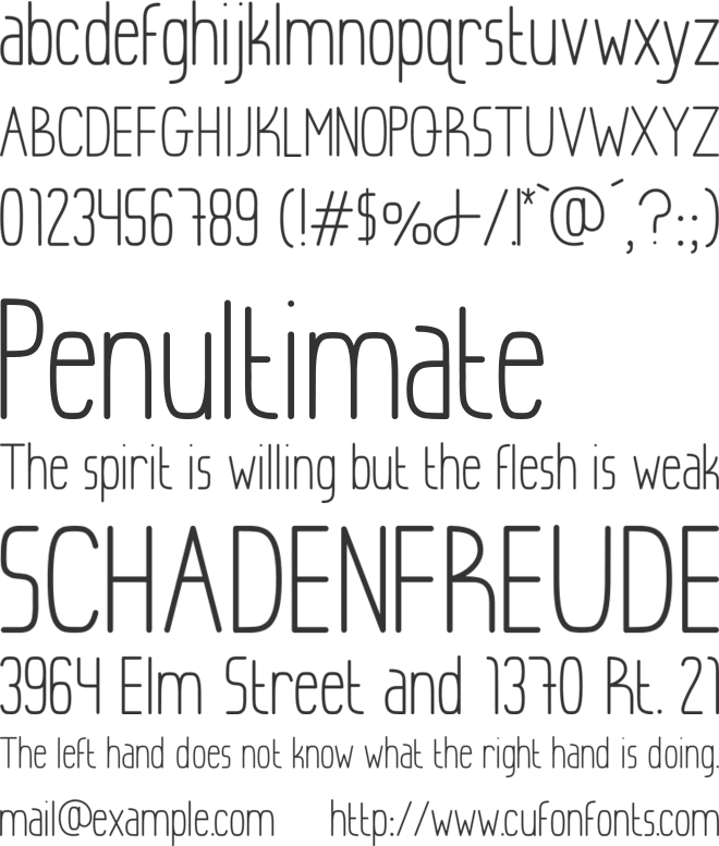 Lightly Awkward font preview