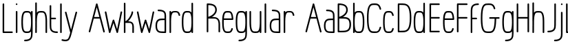 Lightly Awkward Regular font