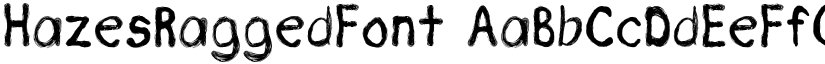 HazesRaggedFont font