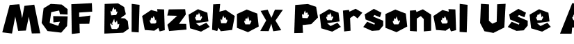 MGF Blazebox Personal Use font download