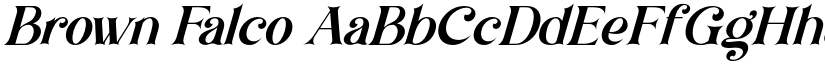 Brown Falco font