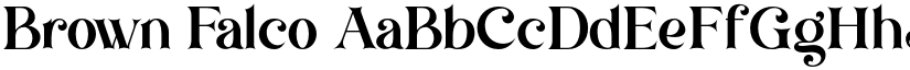 Brown Falco font
