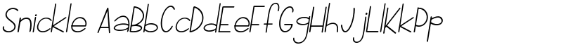 Snickle font