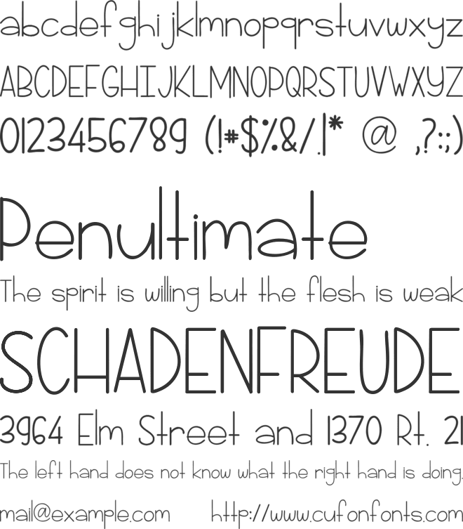 Snickle font preview