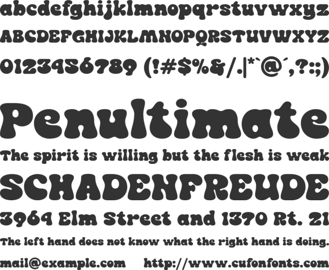 Apple Peach font preview