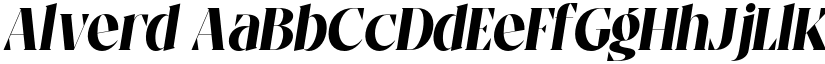 Alverd font