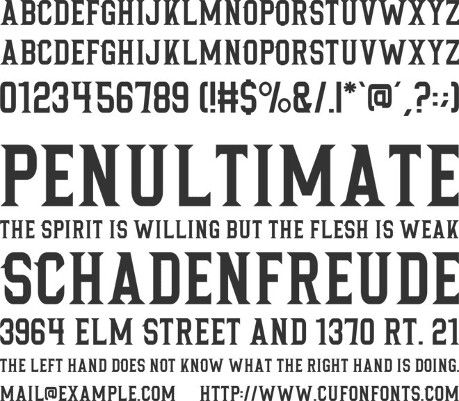 Urban Knock font preview