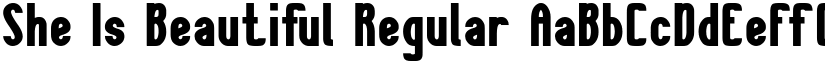 She Is Beautiful Regular font