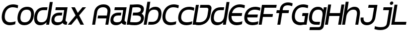 Codax font