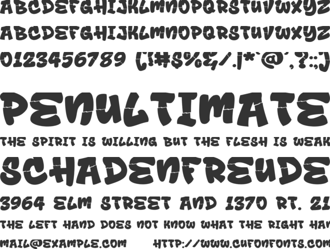 Drop Shade font preview