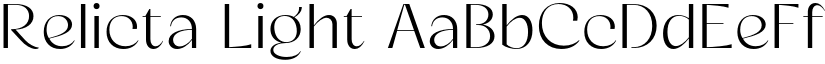 Relicta Light font
