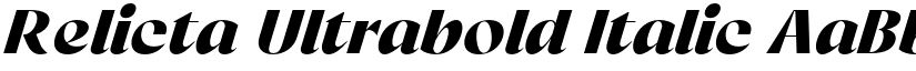 Relicta Ultrabold Italic font