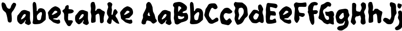 Yabetahke font