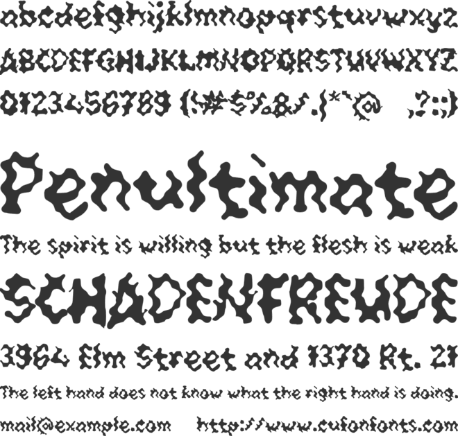 Yabayame font preview