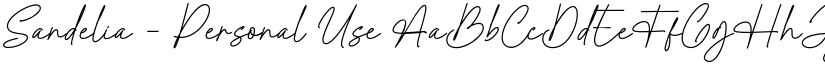 Sandelia - Personal Use font