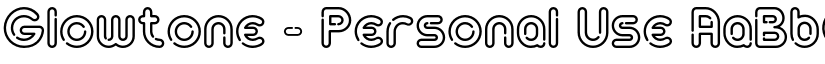 Glowtone - Personal Use font