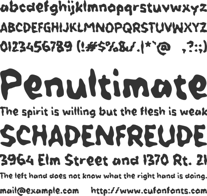 Yabehango font preview