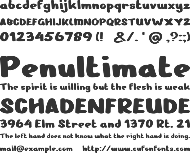 Baffelo font preview