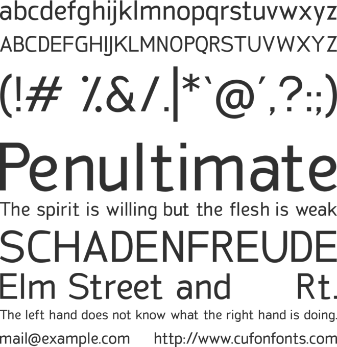 San Frediano font preview