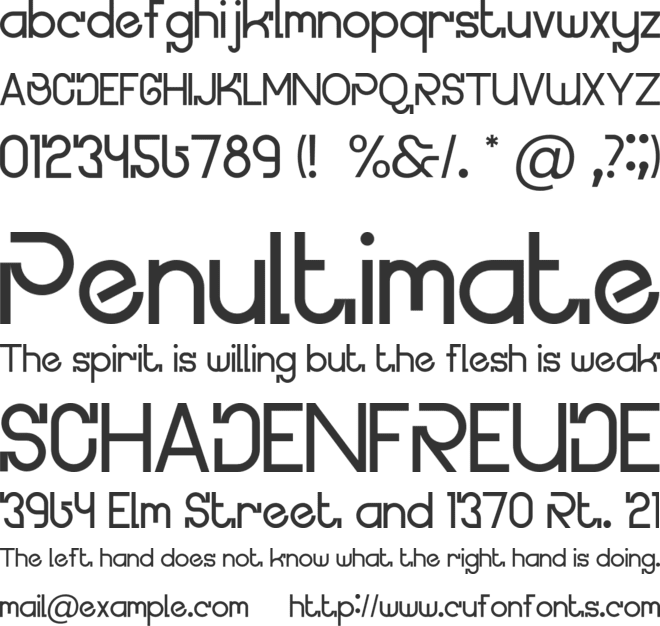 Sikigami font preview