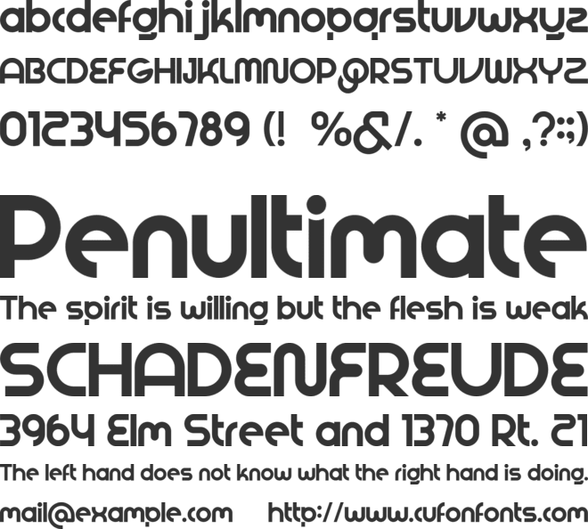 Giniloh font preview