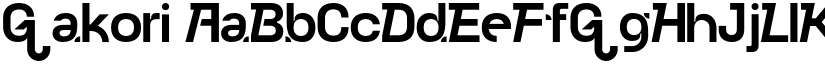 Gakori font