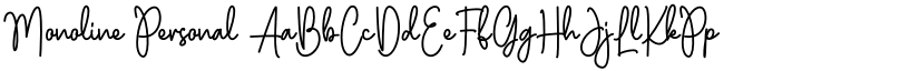 Monoline Personal font